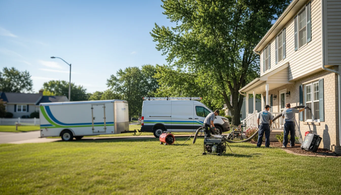 Flooded Basement Restoration And Cleanup With Repair in Bloomington, IL near me